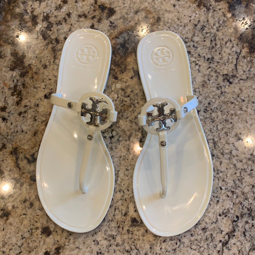 Tory Burch cream jelly sandals